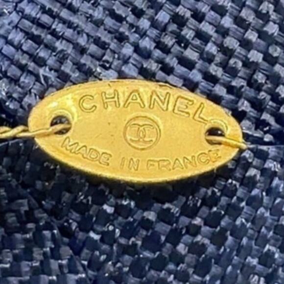 CHANEL Camellia Brooch Corsage Navy Organza W/ Box - Picture 7 of 9